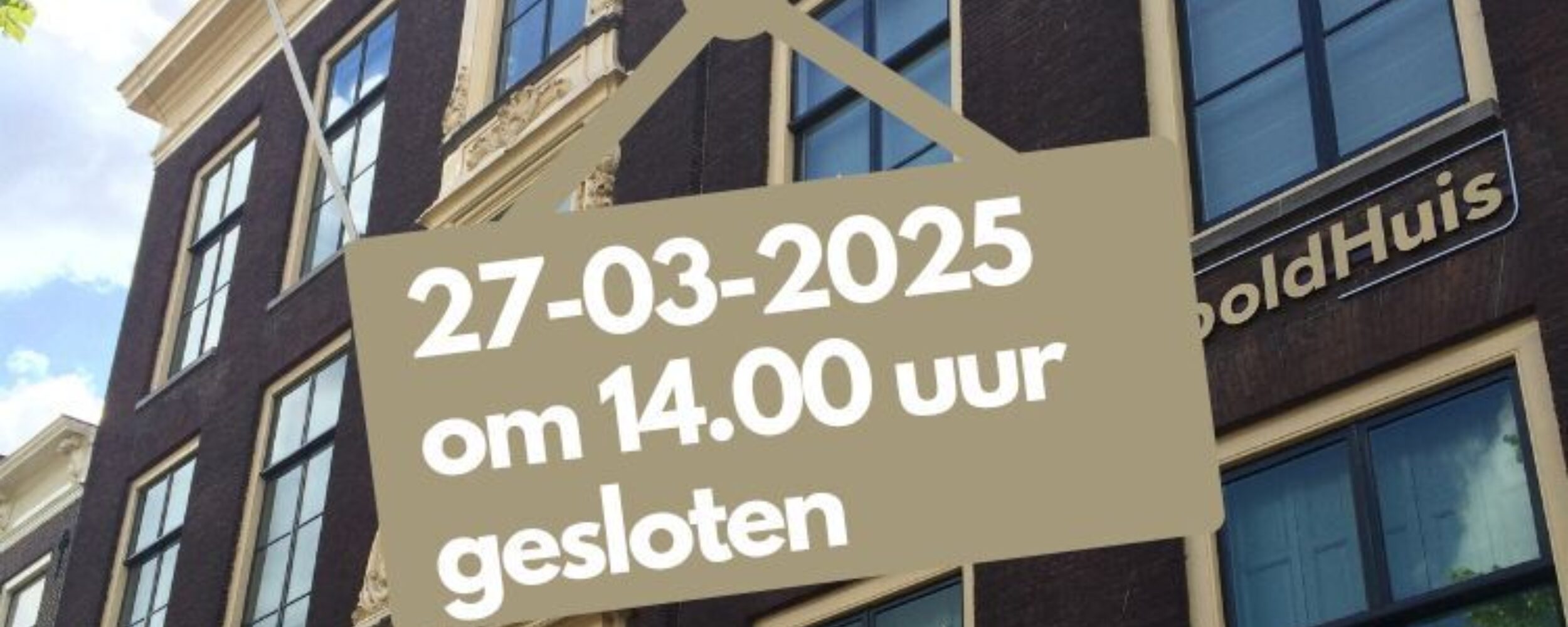 Aangepaste openingstijden